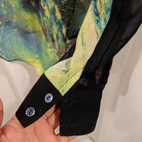 Sheer galaxy/nebula print top - Picture 4 of 6